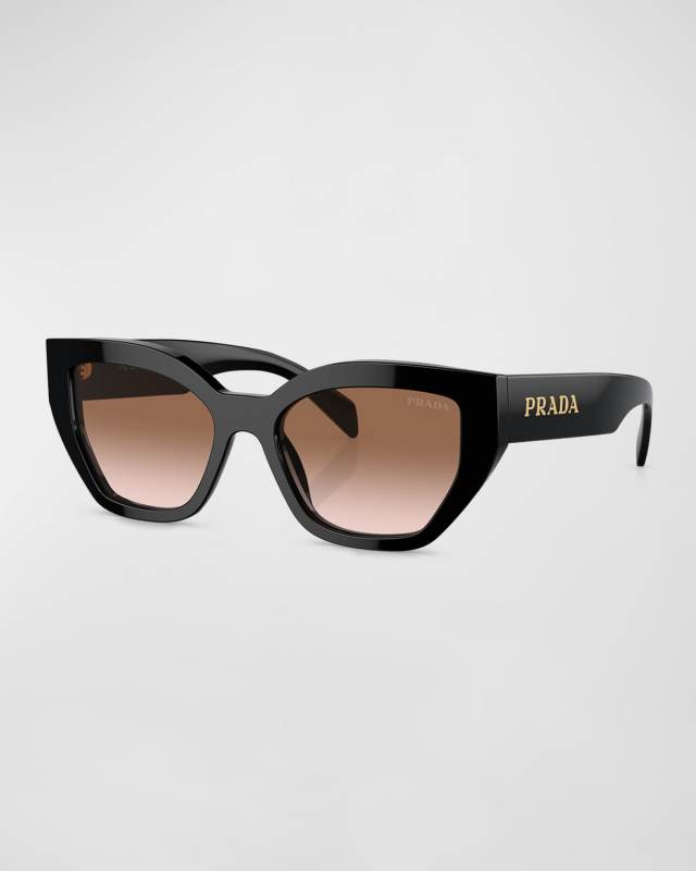 Logo Acetate Butterfly Sunglasses