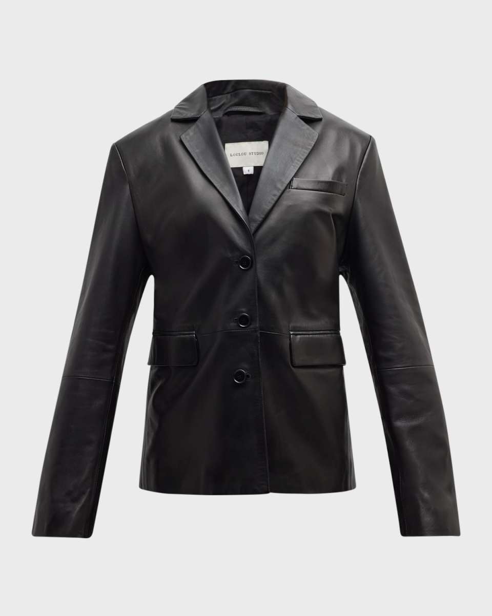 Aldo Leather Single-Breasted Jacket