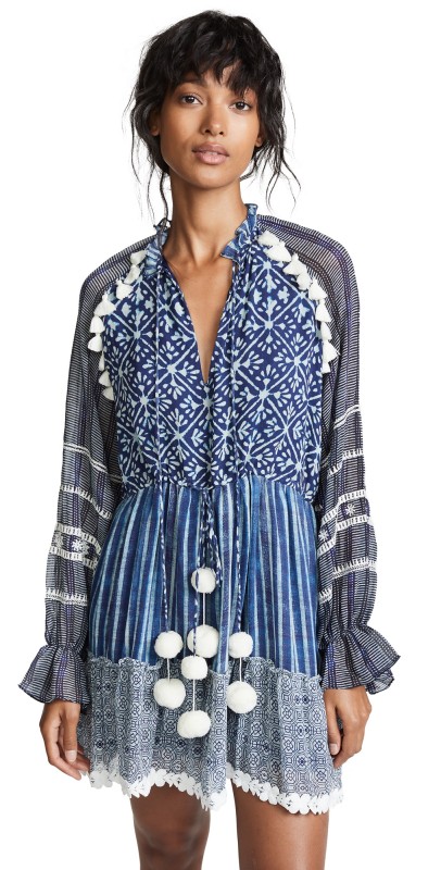 Hemant and Nandita Short Dress Indigo