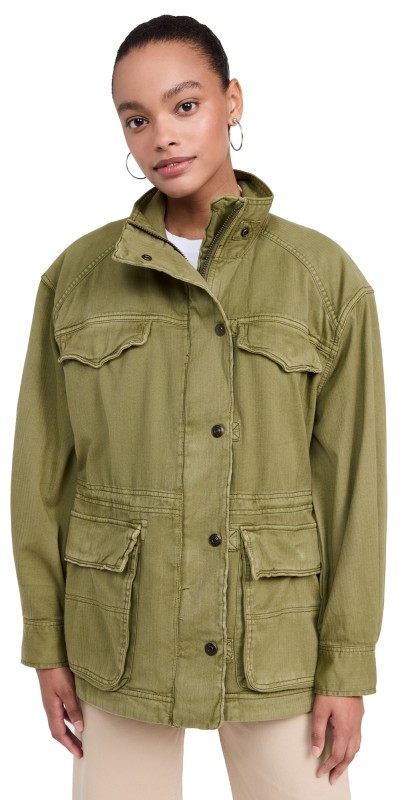 Free People Arya Utility Jacket Dried Herb