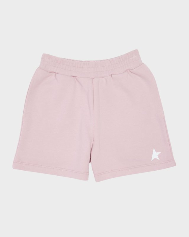 Girl's Star-Printed Fleece Shorts, Size 4-10