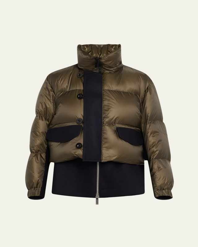 High-Neck Puffer Underlay Jacket