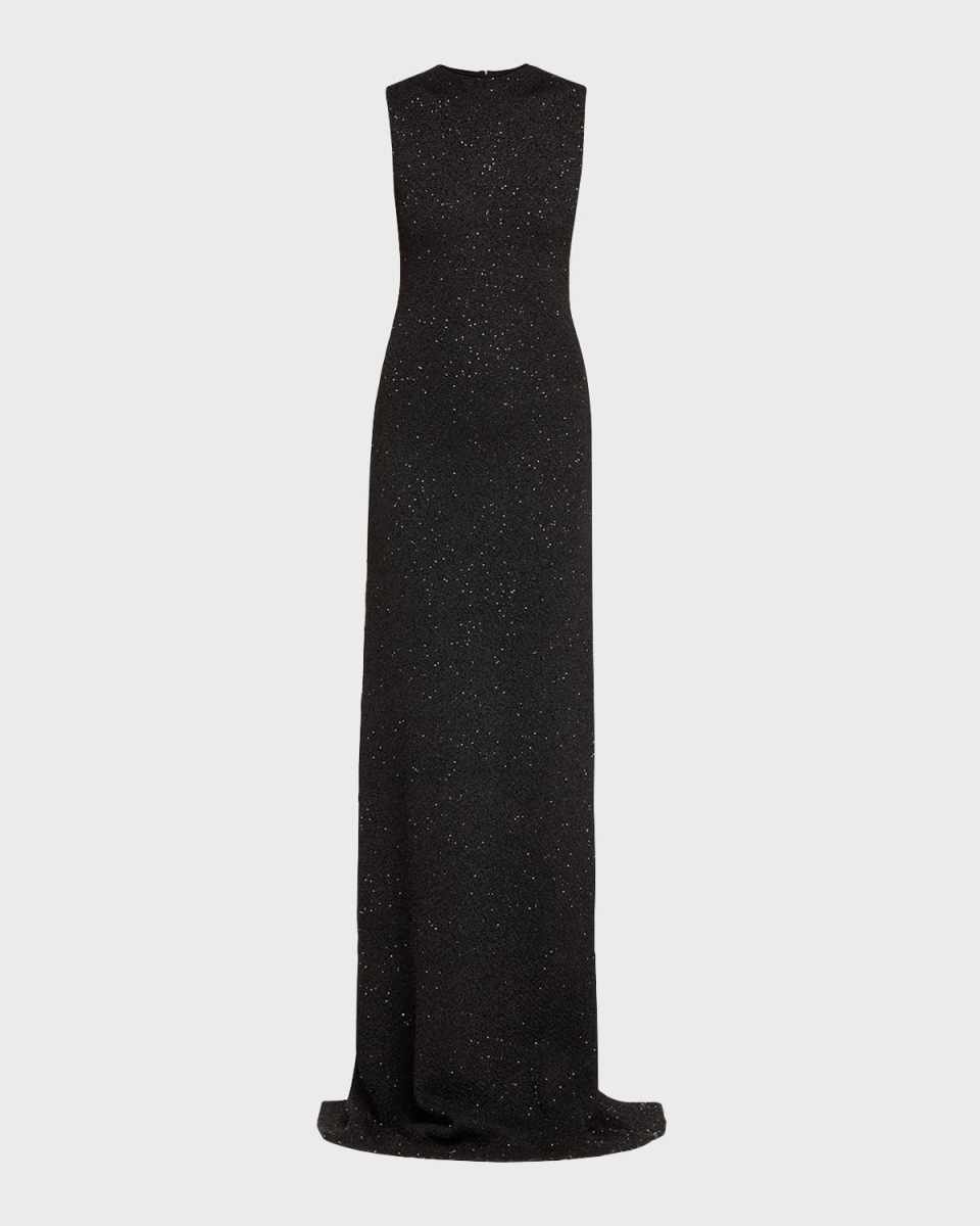 Sequin Embellished Column Gown
