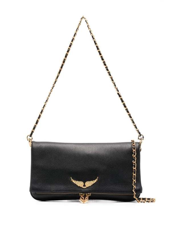 Rock logo-plaque shoulder bag