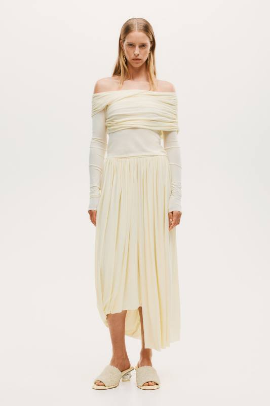 H&M Draped Bubble-hem Skirt