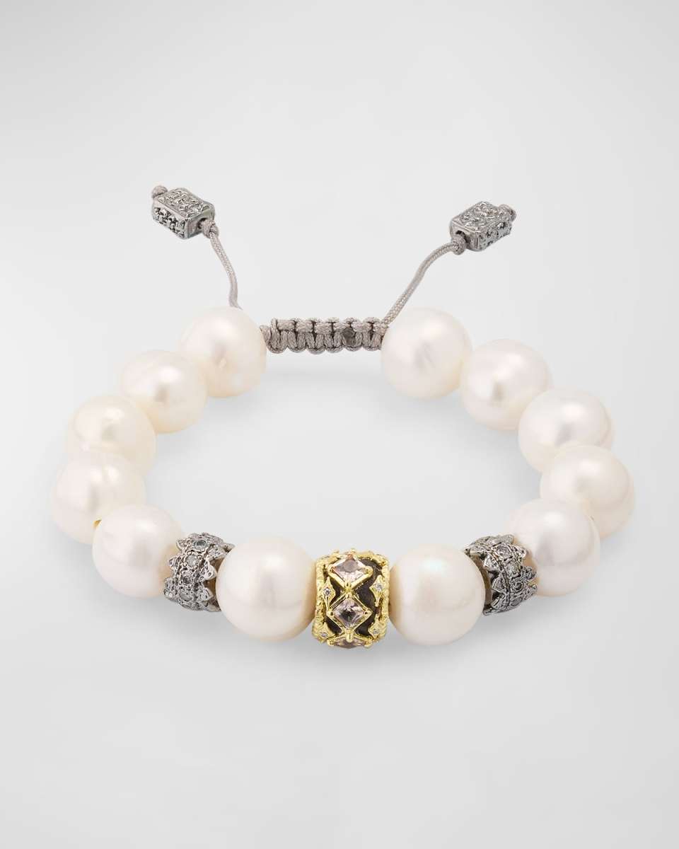 Pearl and Diamond Pull Bracelet
