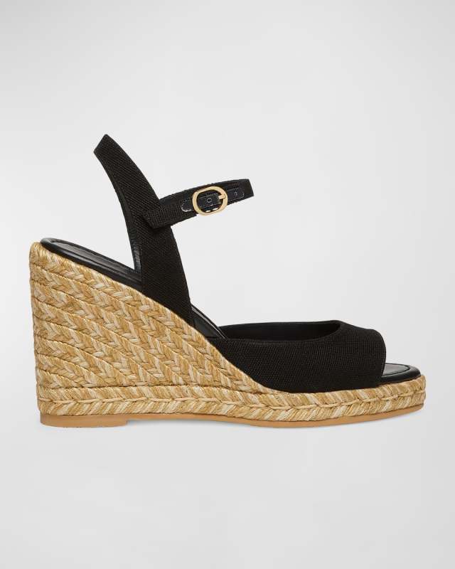 Tia Cotton Wedge Espadrille Sandals