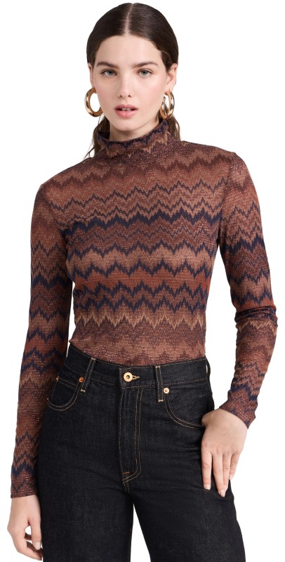 Ramy Brook Prudence Pullover Saddle Chevron