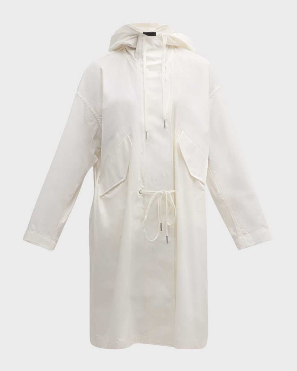 Malcom Drawstring Hooded Long Anorak Jacket