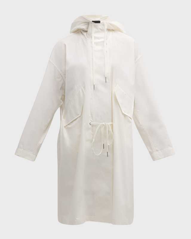 Malcom Drawstring Hooded Long Anorak Jacket