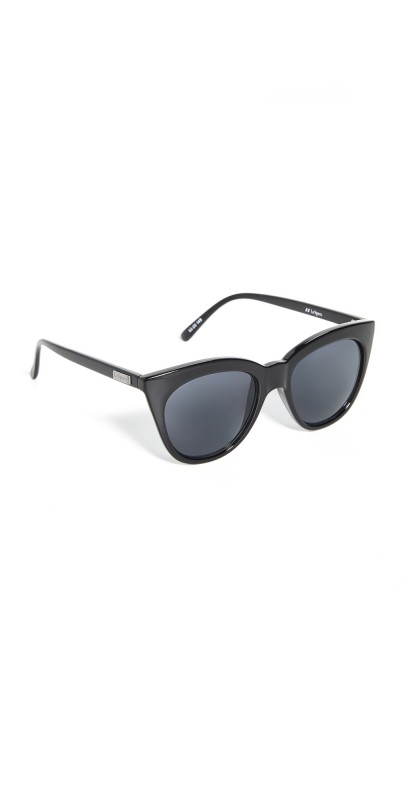 Le Specs Halfmoon Magic Sunglasses Black/Smoke Mono