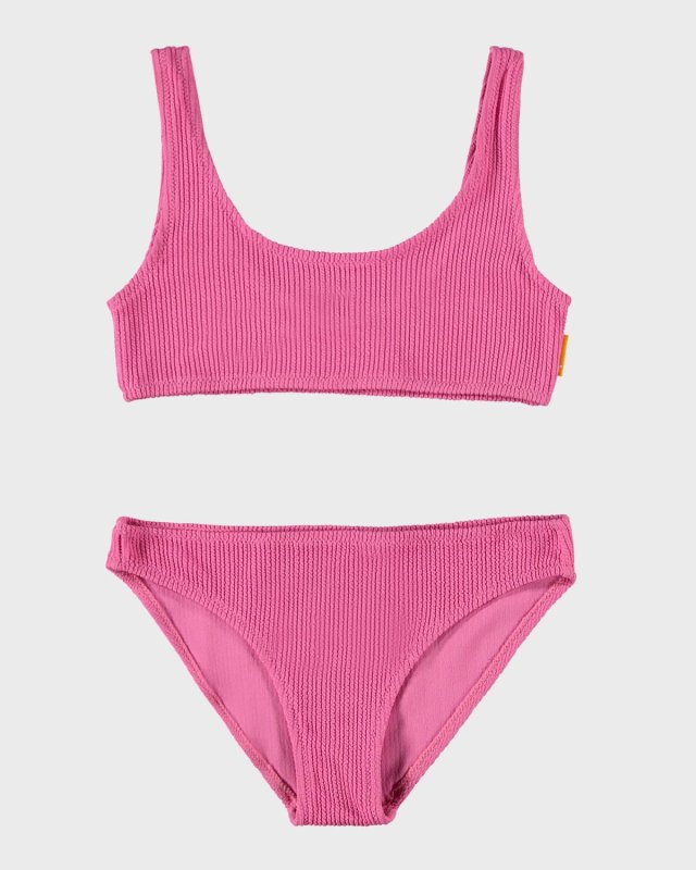 Girl's Nola Rib-Knit Two-Piece Swimsuit, Size