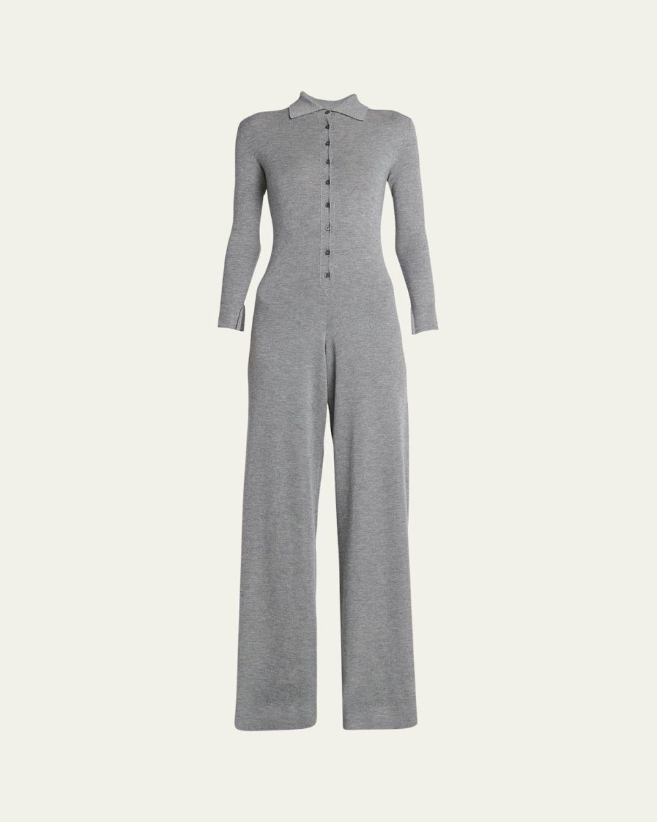 Polo Wide Leg Cashmere Jumpsuit