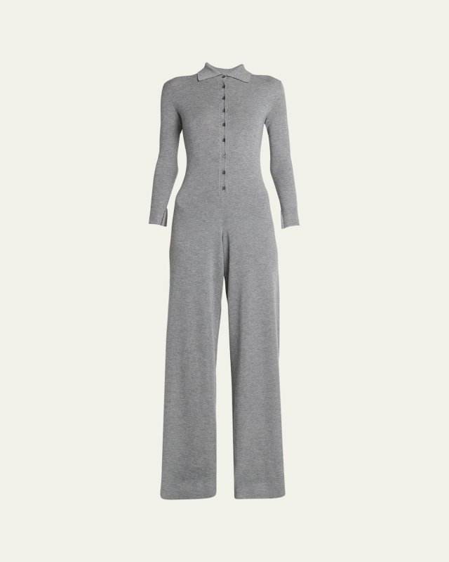 Polo Wide Leg Cashmere Jumpsuit