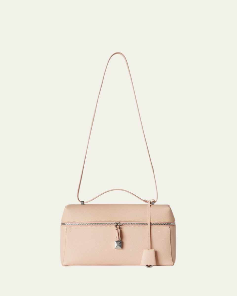 Zip Saffiano Leather Crossbody Bag
