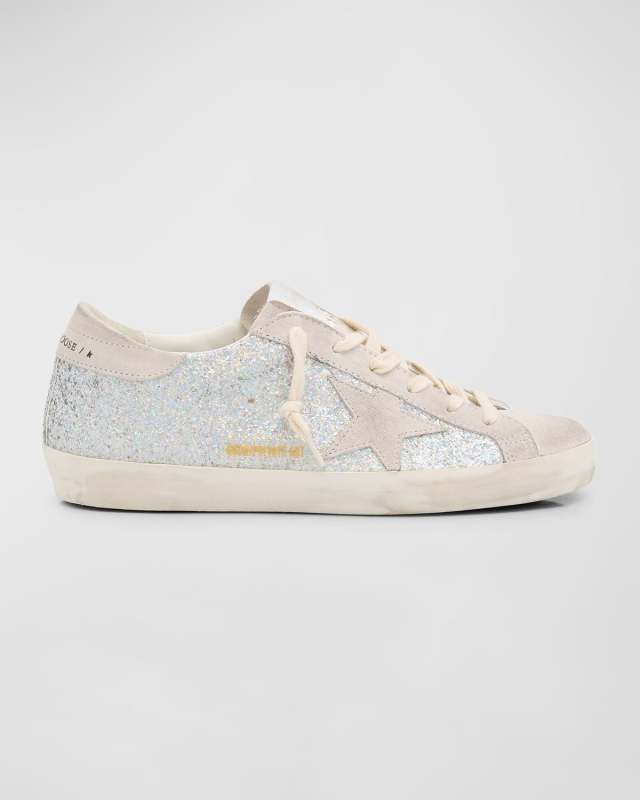 Super Star Glitter Leather Low-Top Sneakers
