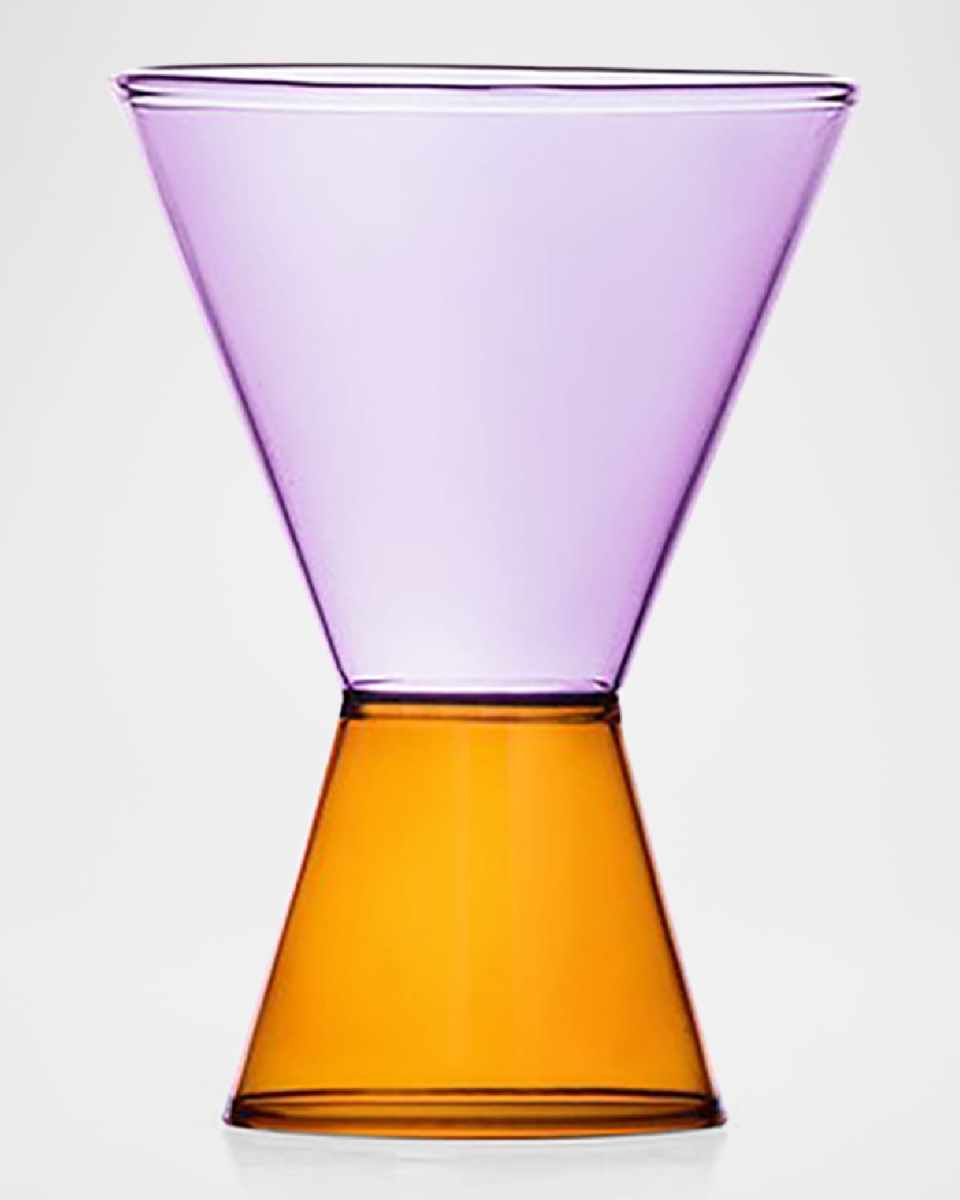 Travasi Amber and Lilac Glass, 8.5 oz.