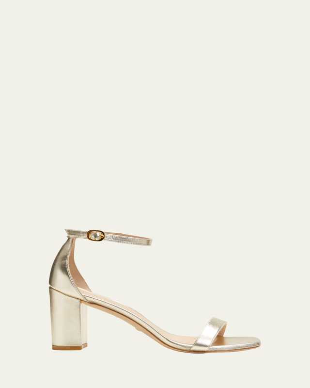 Nudistcurve Metallic Ankle-Strap Sandals