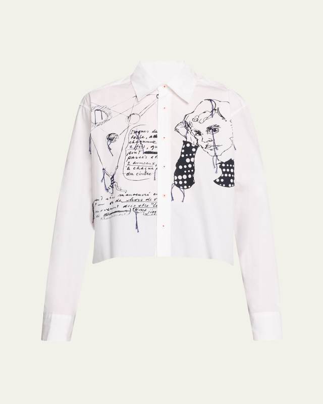 Sketchy Cropped Classic Shirt