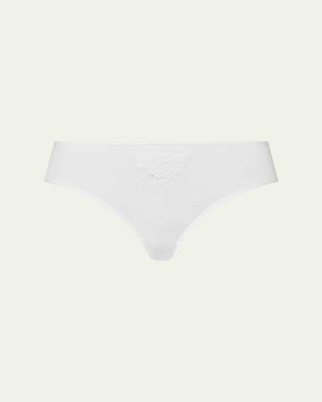 Michelle Floral-Embroidered Cotton Briefs