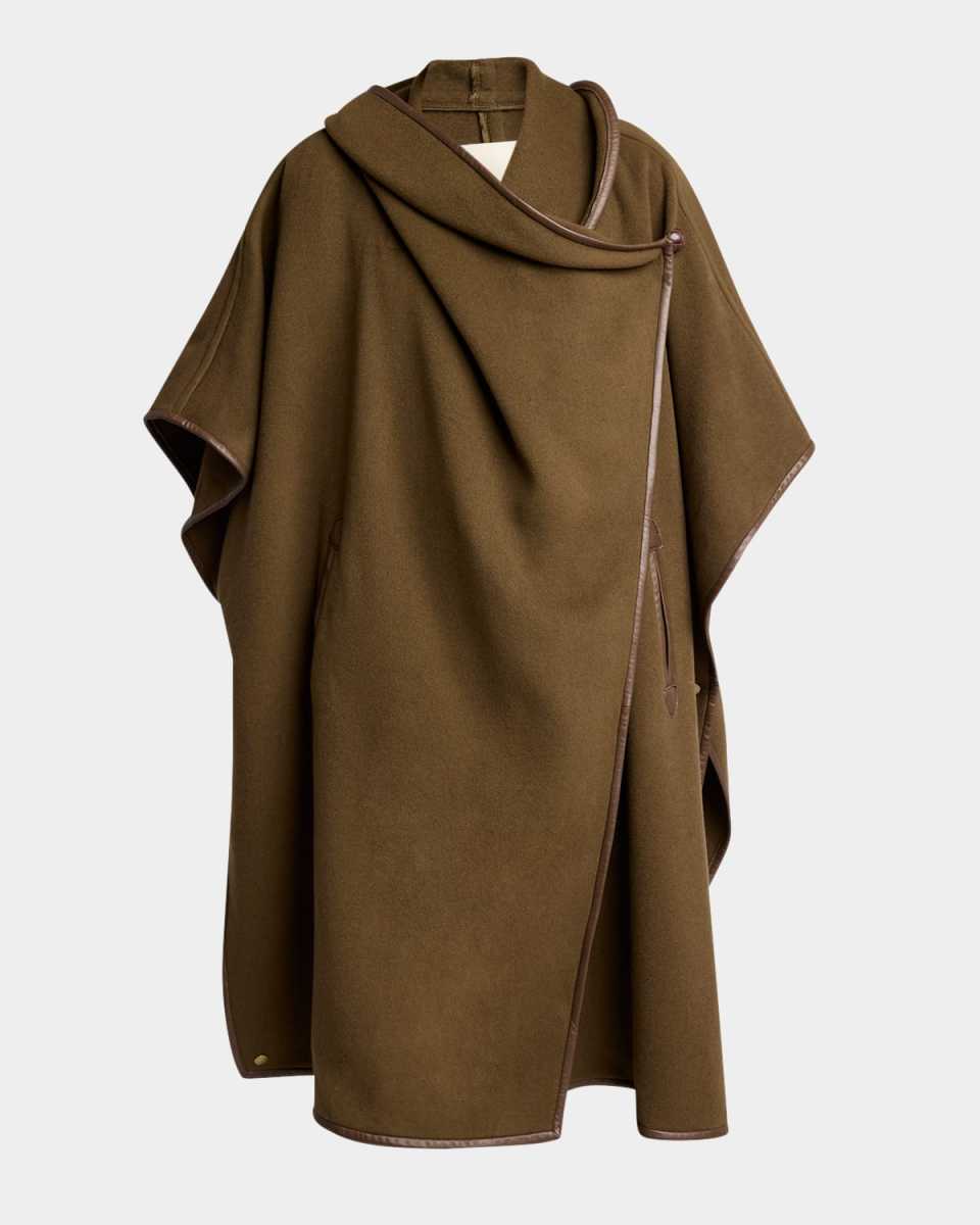 Azali Wool-Cashmere Hooded Cape