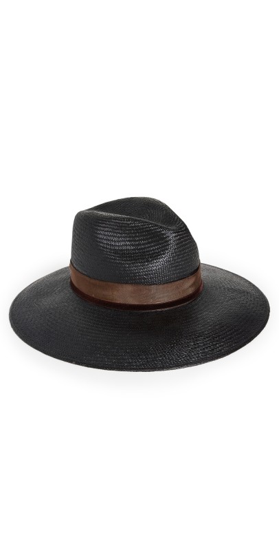 Freya Dahlia Hat Black