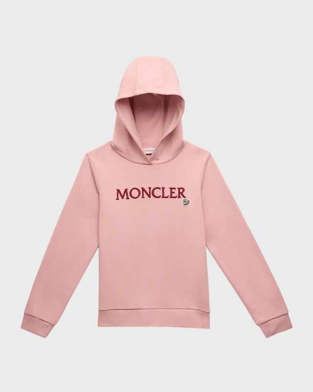 Girl's Embroidered Logo-Print Hoodie, Size 8-