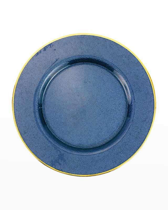 Metallic Glass Sapphire Charger
