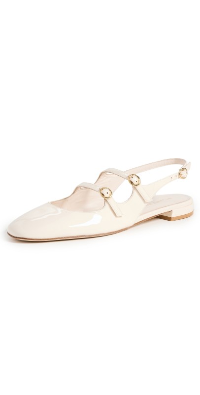 Stuart Weitzman Benni MJ Slingback Flats Seashell