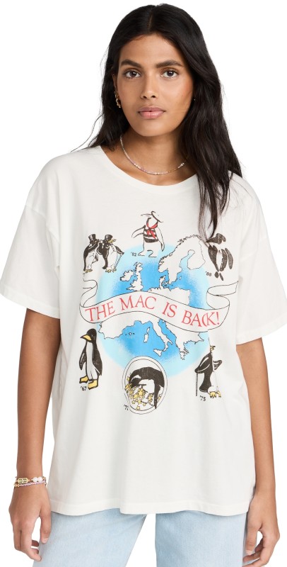 Daydreamer Fleetwood Mac is Back Merch Tee Vintage White