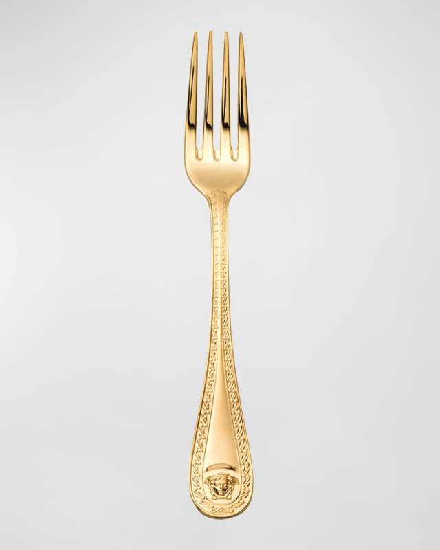 Medusa Gold-Plated Salad/Dessert Fork