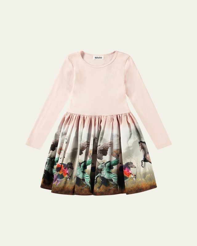 Girl's Casie Combo Graphic Dress, Size 7-14