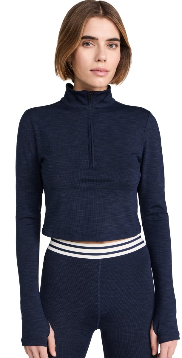 Splits59 Stevie Active Rib Half Zip Indigo