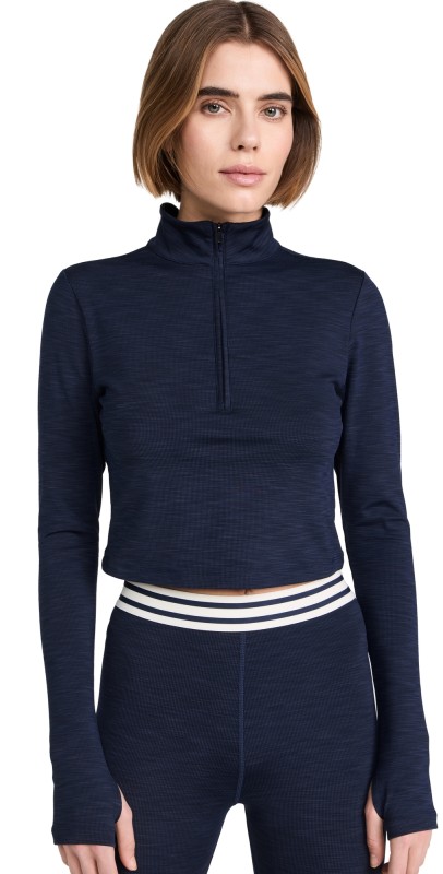 Splits59 Stevie Active Rib Half Zip Indigo