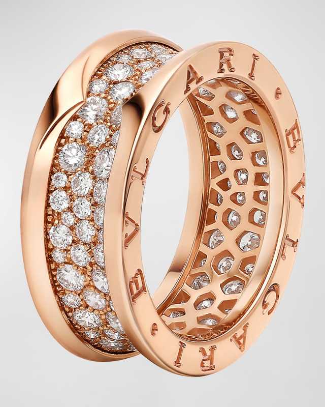 18K Rose Gold B. Zero1 Full Pave Ring