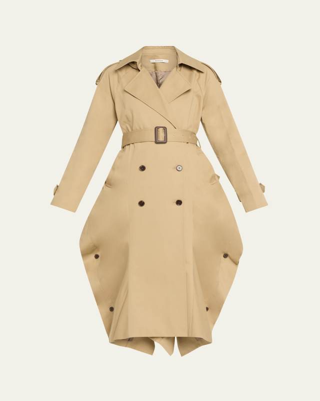 Decon Wavy Double-Breasted Trench Coat