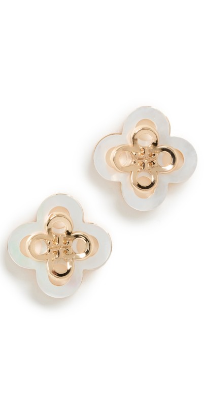 Tory Burch Kira Clover Earrings Tory Gold/Mother of Pearl