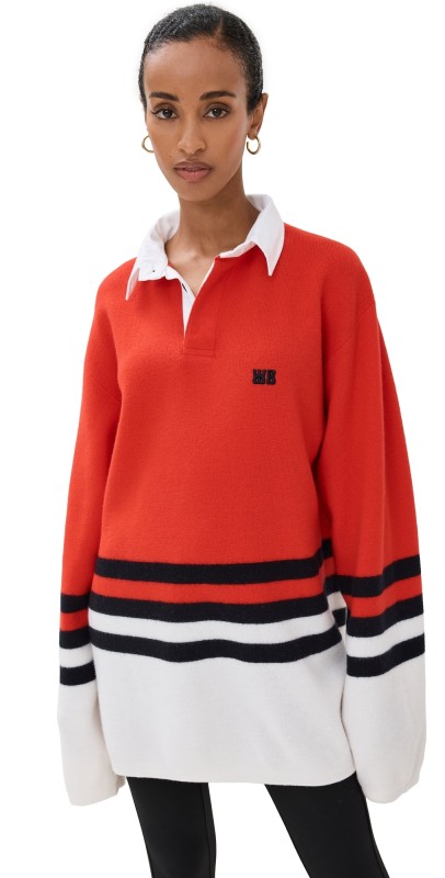 Wales Bonner Cypher Polo Red Multi