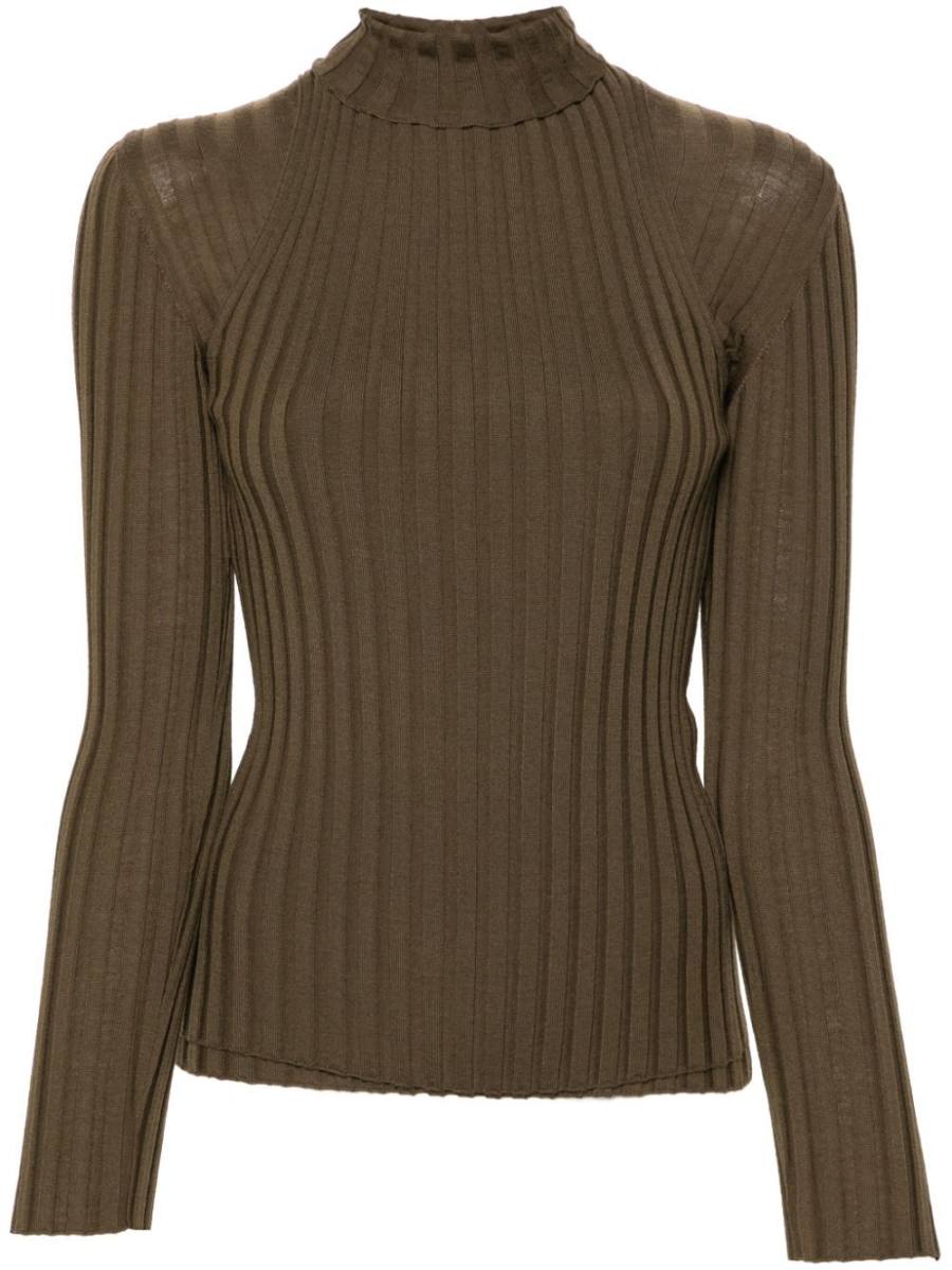layered roll-neck sweater