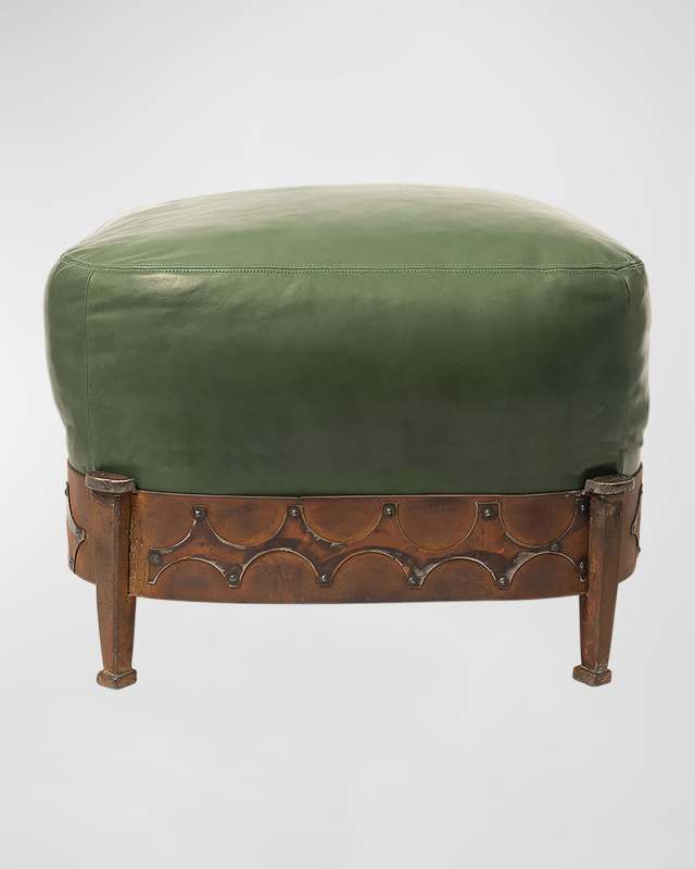 Nelson Leather Ottoman