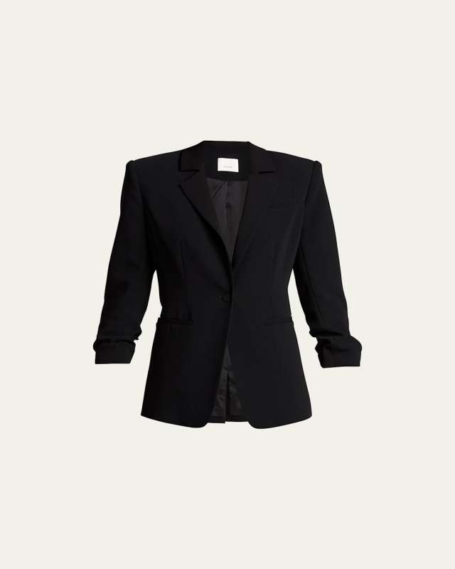Khloe Crepe 3/4-Sleeve Blazer