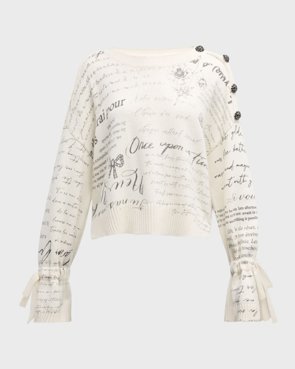 Printed Love Notes Tasha Pullover Sweat