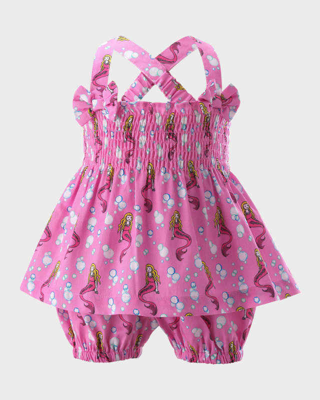 Girl's Mermaid Two-Piece Set, Size 6M-24