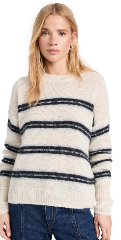 rag & bone Kelly Stripeong Sleeve Sweater Ivory Multi
