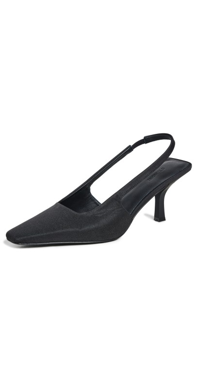 St. Agni Paris Sling Back Kitten Heels Black