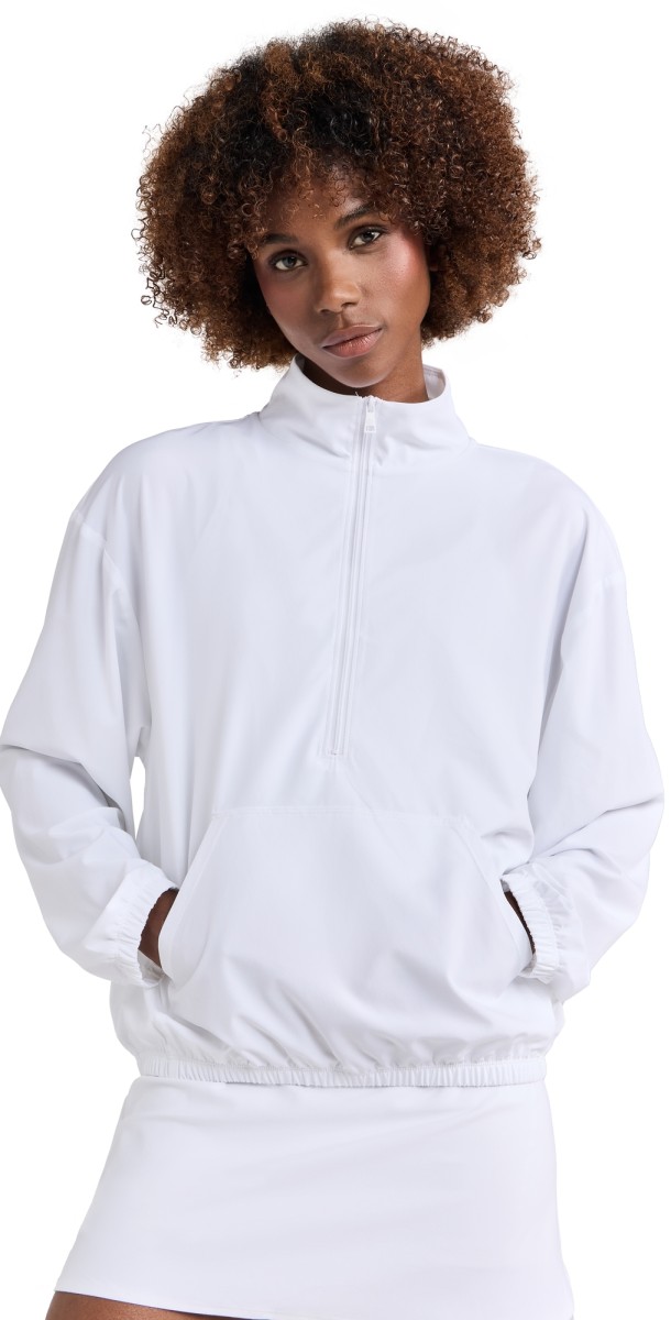 Beyond Yoga In Stride Half Zip Pullover True White