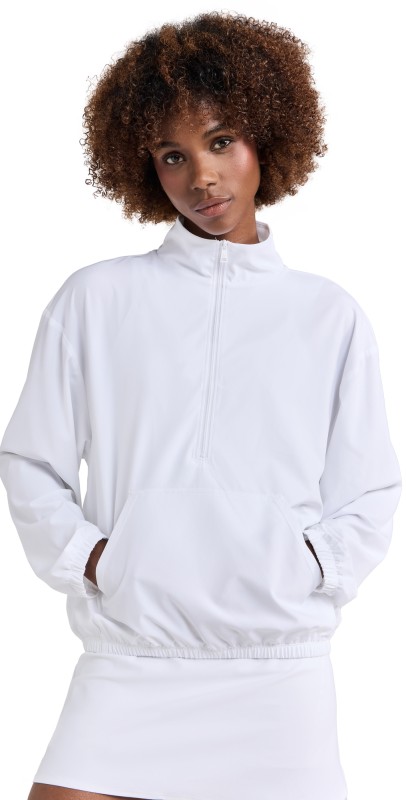 Beyond Yoga In Stride Half Zip Pullover True White