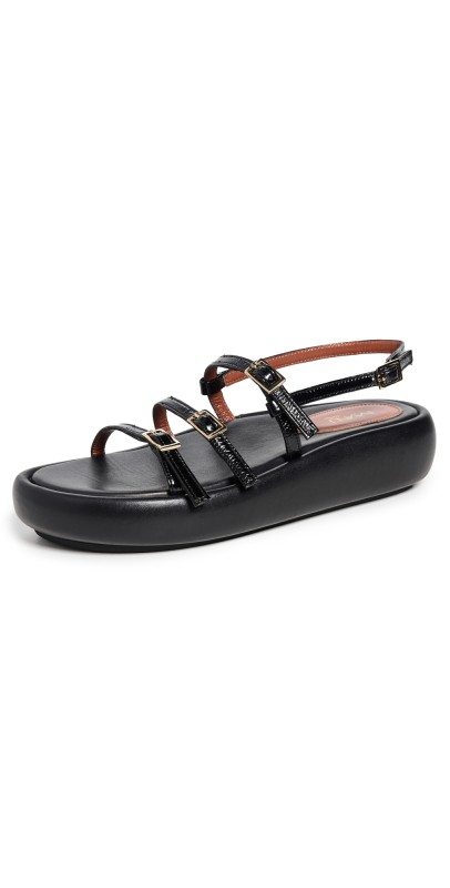 MANU Atelier Cage Chunky Slides Black