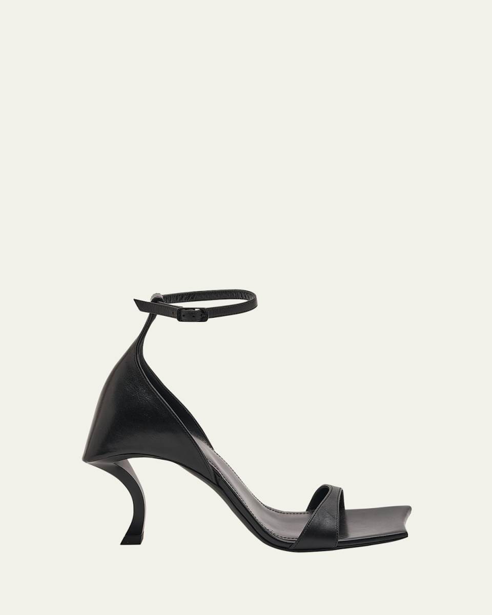 Hourg Leather Ankle-Strap Sandals