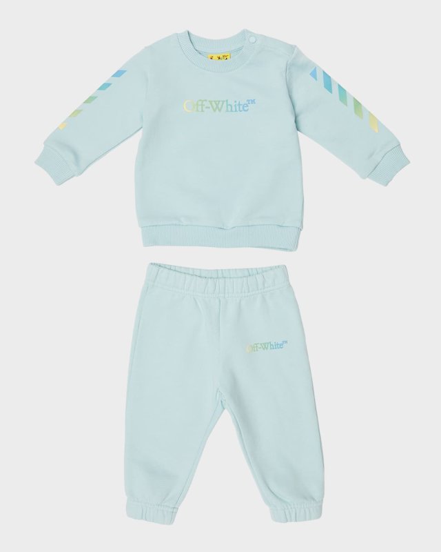 Boy's Arrow Rainbow Sweat Set, Size 3M-